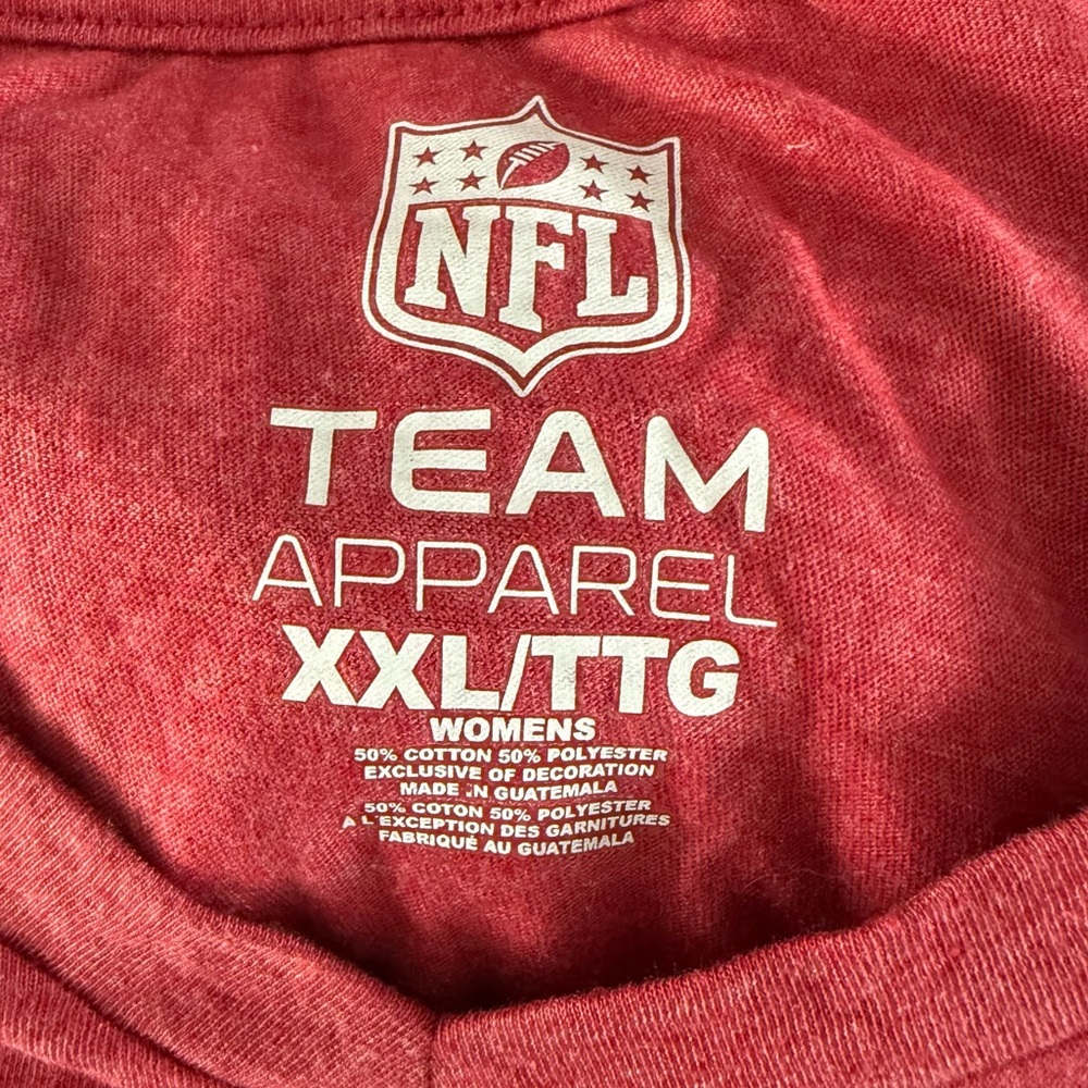 NFL Team San Francisco 49ers XXL V-Neck Red Short Sleeve Graphic Football - Picture 2 of 4